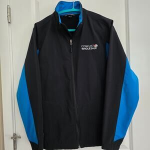 Men's Port Authority Full Zip Pockets Core Color Block Soft Shell Jacket Size M